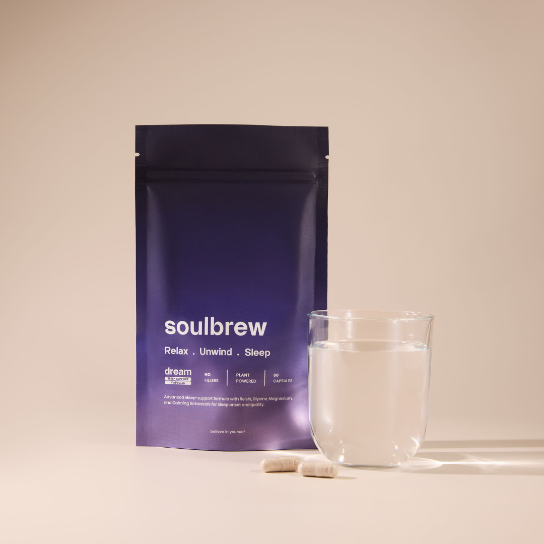 'SoulBrew Dream pouch with adaptogens and botanicals' 