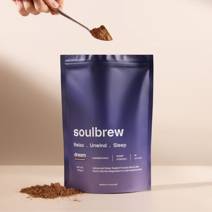 'SoulBrew Dream pouch with cacao and botanicals' 