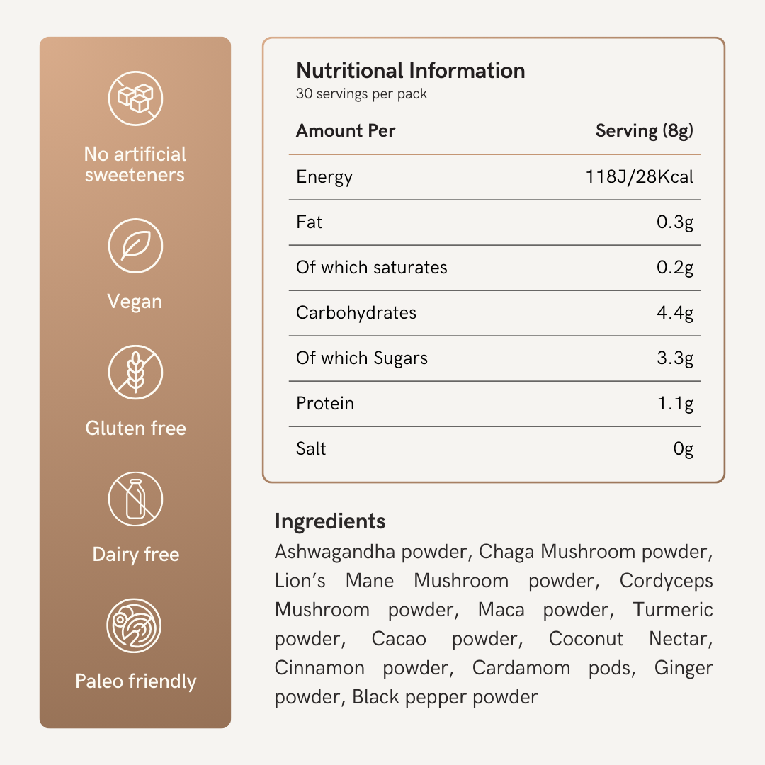soulbrew rise nutritional information